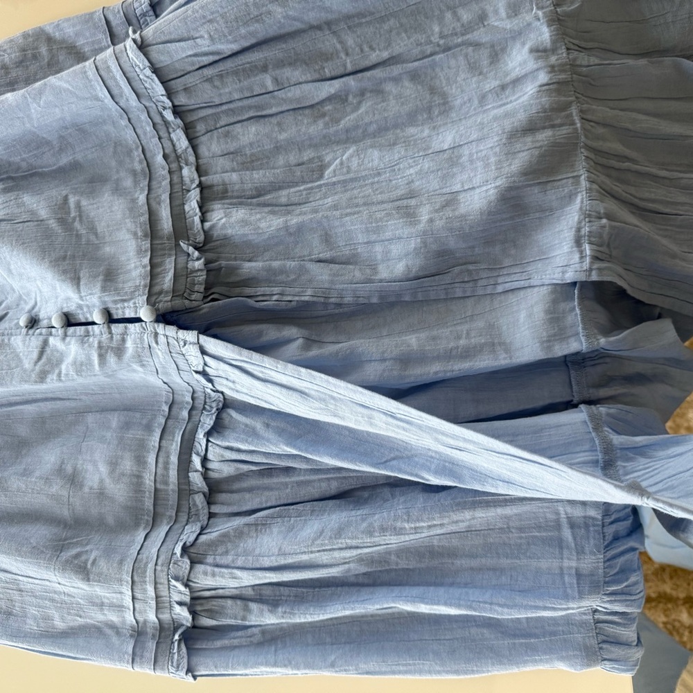 Aerie Sky Blue A-Line Tiered Skirt - Picture 5 of 8